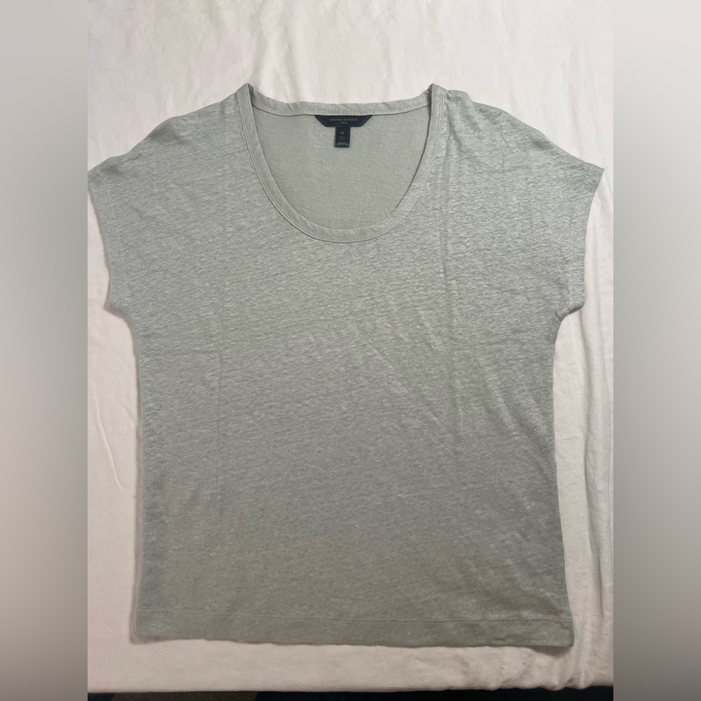 NWOT 100% Linen Seafoam Green Top Sz XS